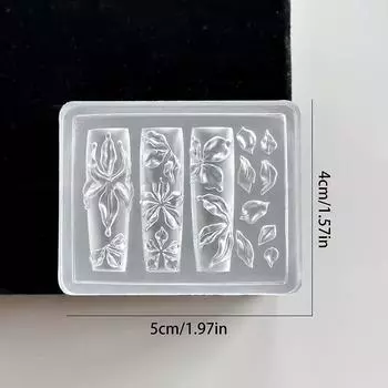 1 шт. Цветок лилии Ракушка Морская раковина Коралл Морская звезда 3D Акриловая форма для ногтей Украшения для ногтей Сделай сам Силиконовая форма для маникюра Форма для нейл-арта A