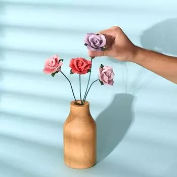1 шт. Цветок ручной работы, украшение для дома, праздничный подарок, цветок, динамичная роза, керамический цветок
