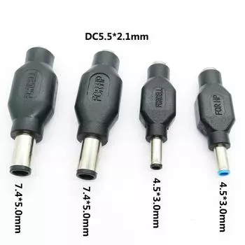 1 шт. DC5,5*2,1 мм, гнездо до 4,5x3,0 мм/7,4x5,0 мм, штекер постоянного тока, разъем адаптера, разъем адаптера для HP для ноутбука DELL for hp 4530mm