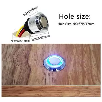 1 шт. DC 5 В -24 В регулятор яркости света, светодиодный диммер 12 В, сенсорные переключатели для светодиодной ленты, бесступенчатый регулятор яркости With light