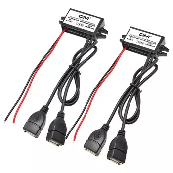 1 шт DC преобразователь DiyStudio 12 В в 5 В 3A 15 Вт преобразователь DC понижающий преобразователь модуль DC в DC автомобильный преобразователь питания адаптер напряжения, (Двойной USB)