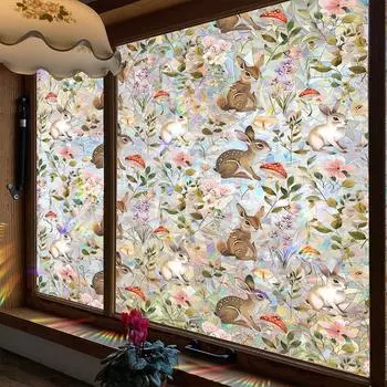 1 шт. Декоративная наклейка на окно с защитой от ультрафиолета, наклейка на стекло в виде бабочки, красочная нашивка из ПВХ для домашнего эстетического украшения 43x100 см