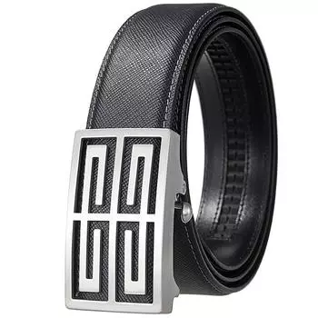 1 шт. деловой ремень, универсальный мужской модный, автоматическая пряжка из нержавеющей стали Ly36-61419-7 110-130CM