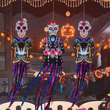 1 шт. День мертвых крыльцо знак Keleton Хэллоуин двор украшение Хэллоуин украшения