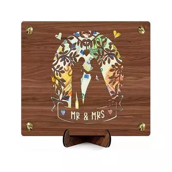 1 шт. День рождения/Свадьба Друг Дружба Поздравительная открытка Креативная с кронштейном Фоторамка Подарки Выпускной Зажим для денег Зажим для денег DIY