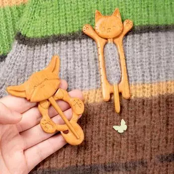 1 шт. деревянная брошь свитер нагрудник мультяшный значок вечеринка подарок одежда аксессуары DIY ремесло шарф пряжка забавная булавка узор животного