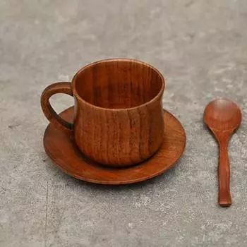 1 шт. Деревянная кружка из кислого дерева для дома, устойчивая к высоким температурам, для чая, кофе, пива, кухонная посуда для бара, деревянная кружка для питья 50-400ml