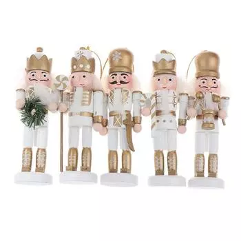 1 шт. деревянная кукла-щелкунчик, миниатюрные фигурки солдатиков, винтажная кукольная ручная работа, новогодние рождественские украшения для дома