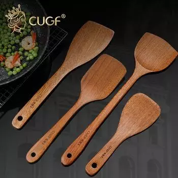 1 шт., деревянная лопаточка для куриных крыльев, бытовая кухонная специальная сковорода с антипригарным покрытием, набор деревянных лопаток для приготовления пищи при высокой температуре