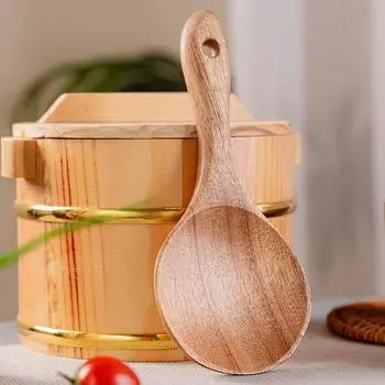 1 шт. деревянная ложка для риса, совок для риса, деревянная кухонная ложка, половник, столовая ложка, большая сервировочная ложка, деревянная кухонная утварь, столовые приборы