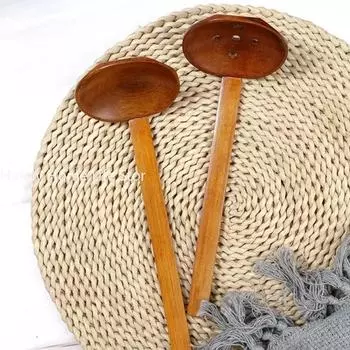 1 шт. деревянная ложка кухонная ложка суповая ложка японская деревянная сервировочная ложка большая ложка рамен суповая лапша хмель сито посуда