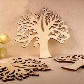 1 шт., деревянная МДФ, осеннее дерево, ремесло, пустая свадебная гостевая книга, декупаж, семейная