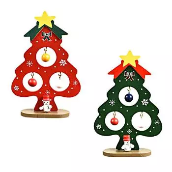 1 шт. деревянная новогодняя елка настольная Onament детские украшения ручной работы своими руками красный