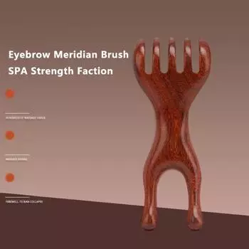 1 шт., деревянная расческа для массажа меридианов тела, лица, глаз, плеч, шеи, иглоукалывание, кровообращение, массажный инструмент гуаша