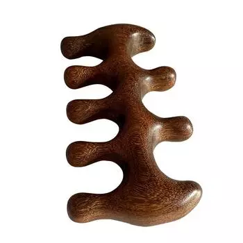 1 шт., деревянная расческа для массажа меридианов тела с широкими зубцами, расческа для лица, глаз, плеч, шеи, акупунктурная терапия, кровообращение, инструмент гуаша one size