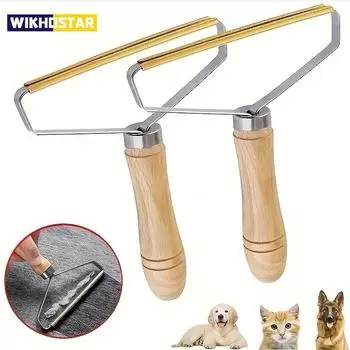 1 шт. Деревянная ручка для удаления шерсти домашних животных, щетка для ухода за собаками и кошками, ручной инструмент для удаления шерсти домашних животных 1pcs