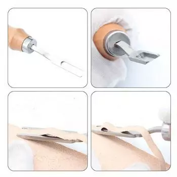 1 шт. деревянная ручка во французском стиле, кожаный ремесленный станок для обработки кромок кожи, инструмент для резки кожи, инструмент для обрезки кожи, инструмент для ремесла кожи