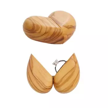 1 шт. деревянная шкатулка для кольца в форме сердца, винтажная шкатулка для обручальных колец, шкатулка для хранения ювелирных изделий, подарок на годовщину свадьбы и день святого Валентина чёрный