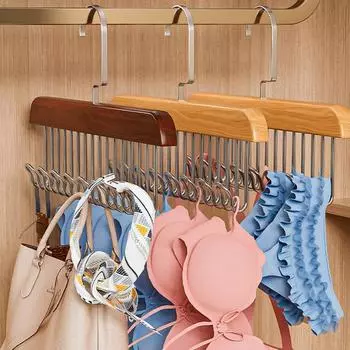 1 шт., деревянная вешалка-слинг, многофункциональная вешалка для нижнего белья, жилет, крючок, вешалка для одежды, многофункциональная вешалка для одежды