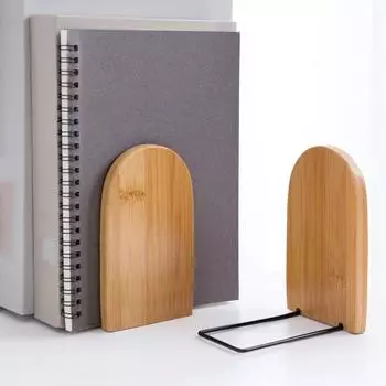 1 шт., деревянная + железная полка для книг, держатель для книг, офисные школьные принадлежности, аксессуары, канцелярские принадлежности, подставки для книг S