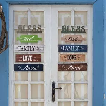 1 шт. Деревянные буквы Океан Деревянные дверные вешалки Летние вдохновляющие настенные декорации Знаки Подвесные таблички Подвесные знаки Декоративные подвесные