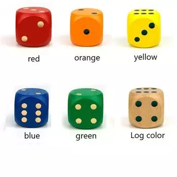 1 шт. деревянные игральные кости сито из цельного дерева цветные с закругленными углами цветные игральные кости 4 см игрушки среднего размера шахматный реквизит безопасный и без запаха