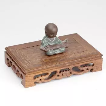 1 шт. Деревянные подносы для показа миниатюр ручной работы в винтажном стиле для коллекционных предметов и безделушек, полка для хранения, резная деревянная 11cm*5cm*4cm