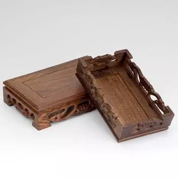 1 шт. Деревянные подносы для показа, подставка в винтажном стиле, полка для хранения, деревянная резная подставка для миниатюр ручной работы 11cm*5cm*4cm