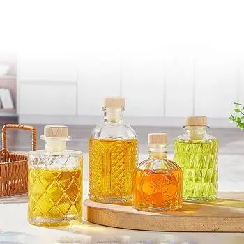 1 шт. Деревянные пробковые крышки, прозрачный диспенсер для виски, прозрачные стеклянные бутылки для вина, украшения, мини-стеклянные бутылки для алкоголя A2