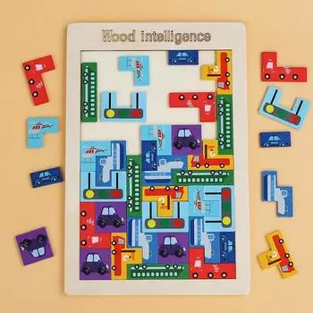 1 шт., деревянный блок-головоломка, универсальный блок с интеллектом животных, игра-головоломка, игра-головоломка, 3D доска-головоломка, детские развивающие игрушки-пазлы зелёный
