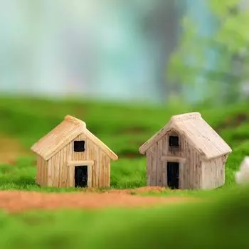 1 шт. Деревянный дом комната классическое деревянное домашнее здание деревня уединение ремесла фигурка орнамент миниатюры DIY украшения