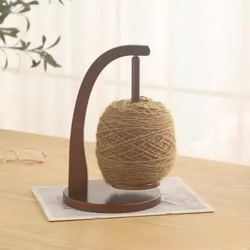 1 шт. деревянный органайзер для шерсти, вращающийся шпуледержатель, шпуледержатель для вязания, деревянный инструмент для переворачивания шпульки