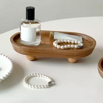 1 шт. Деревянный поднос для ароматерапии в скандинавском стиле, подставка для хранения ювелирных изделий в стиле ретро, стеллаж для хранения