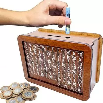 1 шт., деревянный счетчик для банка, деревянный ящик для хранения, коробка для экономии денег, банк для монет