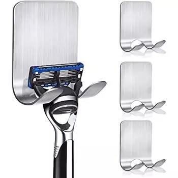 1 шт. держатель для бритвы из нержавеющей стали, настенный крючок для ванной комнаты, стойка для бритвы, аксессуары для ванной комнаты, полка, подставка для душа, лезвие для бритья 201 steel серебряный