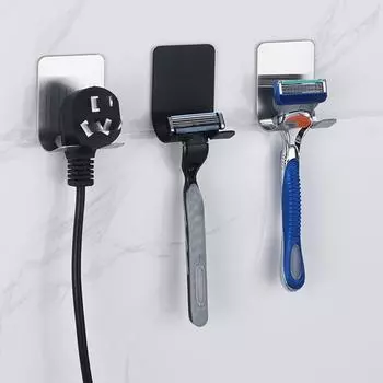 1 шт., держатель для бритвы из нержавеющей стали, мужская полка для бритвы, подставка для ванной, душа, кухни, крючок для хранения, настенная вешалка 1