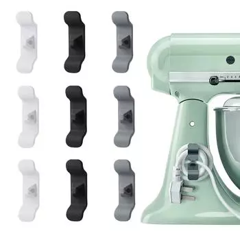 1 шт., держатель для бытовой техники, мягкий органайзер для кабеля питания, устройство для намотки проволоки из вискозы, простой держатель для кухонной вилки, зажим для кабеля, органайзер для кабеля 1pc black