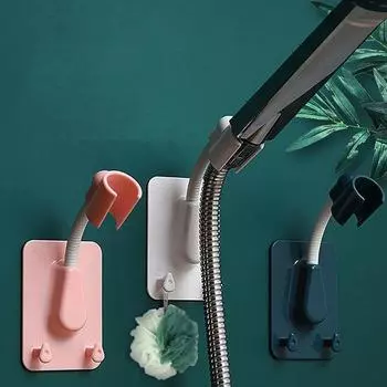 1 шт. держатель для душевой лейки, регулируемый, вращающийся на 360°, самоклеящийся кронштейн для душевой лейки, настенное крепление, аксессуары для ванной комнаты СПА 1pcs