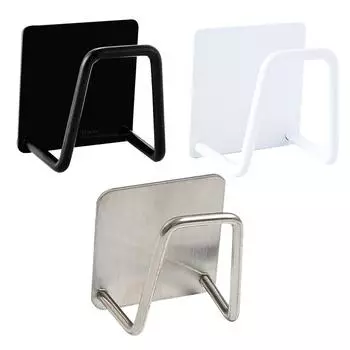 1 шт. Держатель для губок из нержавеющей стали, самоклеящаяся полка для сушки губок для раковины, органайзер для хранения аксессуаров для кухонной раковины