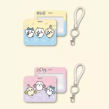 1 шт. держатель для карт Chiikawa Usagi, чехол для удостоверения личности, выдвижная катушка, ремешок, чехол для кредитной карты, чехол для банковской карты