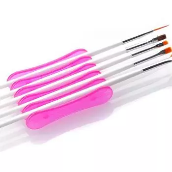 1 шт., держатель для кистей для дизайна ногтей, розовый пластиковый держатель для ручек для ногтей, подставка для инструментов для украшения ногтей розовый