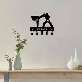 1 шт. держатель для ключей, металлическая настенная вешалка для полотенец, вешалка для ключей, вешалка для одежды - железное искусство для домашнего декора и организации чёрный