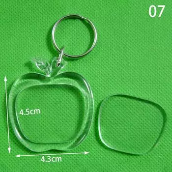 1 шт. Держатель для ключей Женский Девочки Прямоугольный DIY Фоторамка Брелок Разъемное кольцо Подарок для женщин Акриловый брелок Вставить Фоторамку