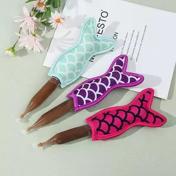 1 шт., держатель для ледяного шеста с рыбьим хвостом, цветной многоразовый чехол для мороженого 16x9cm