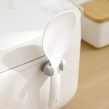 1 шт. держатель для ложки для риса силиконовая стойка для хранения кухонная настенная полка для плиты ложка размещение стойка серый