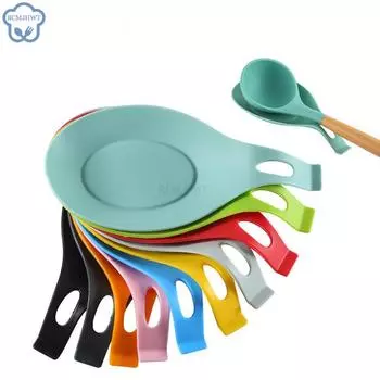 1 шт. держатель для ложки, силиконовый термостойкий держатель для ложки, кухонная утварь, держатель для шпателя, гаджет для хранения на кухне, домашний кухонный инструмент для сада red