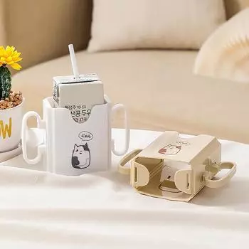 1 шт., держатель для молока, регулируемая безопасная пластиковая коробка для сока для малышей, питьевая коробка кофейный