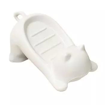 1 шт. Держатель для мыла для ванной комнаты Нескользящая конструкция Быстрый дренаж Очаровательная мыльница в виде кошки Легкая очистка Экономитель мыла AVE 1pc