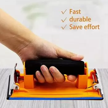 1 шт. держатель для наждачной бумаги, инструменты для полировки стен, пластиковая наждачная бумага, железная пластина, держатель для наждачной бумаги, губчатая ручка, держатель для песка оранжевый