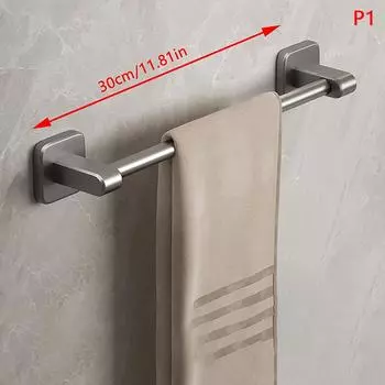 1 шт. держатель для полотенец, алюминиевый, без сверления, органайзеры для ванной комнаты, самоклеящиеся полки для полотенец, кухонная стойка для хранения 30cm